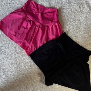 Pink and Black Skort Set